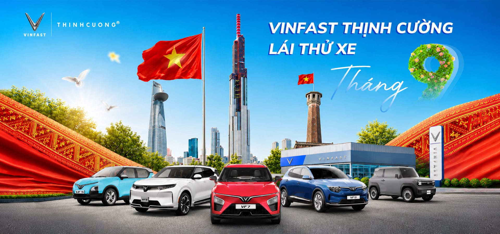 Lịch lái thử VinFast Phương Đông tháng 9/2026