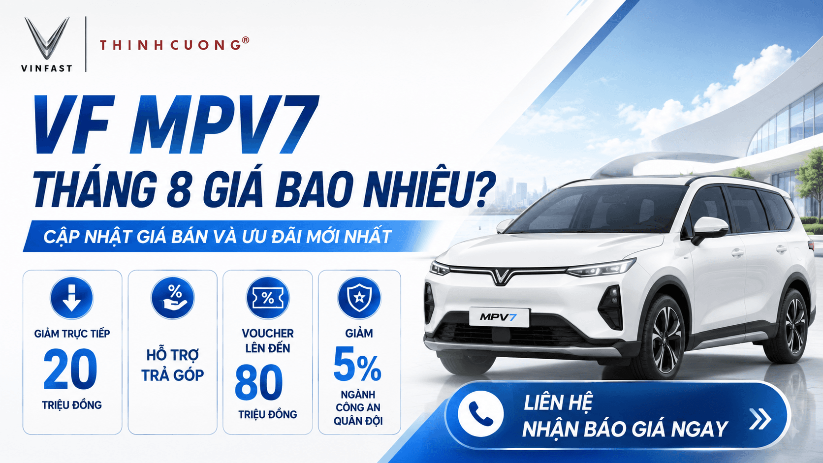 VF MPV7 THÁNG 8 GIÁ BAO NHIÊU? CẬP NHẬT GIÁ BÁN VÀ ƯU ĐÃI MỚI NHẤT